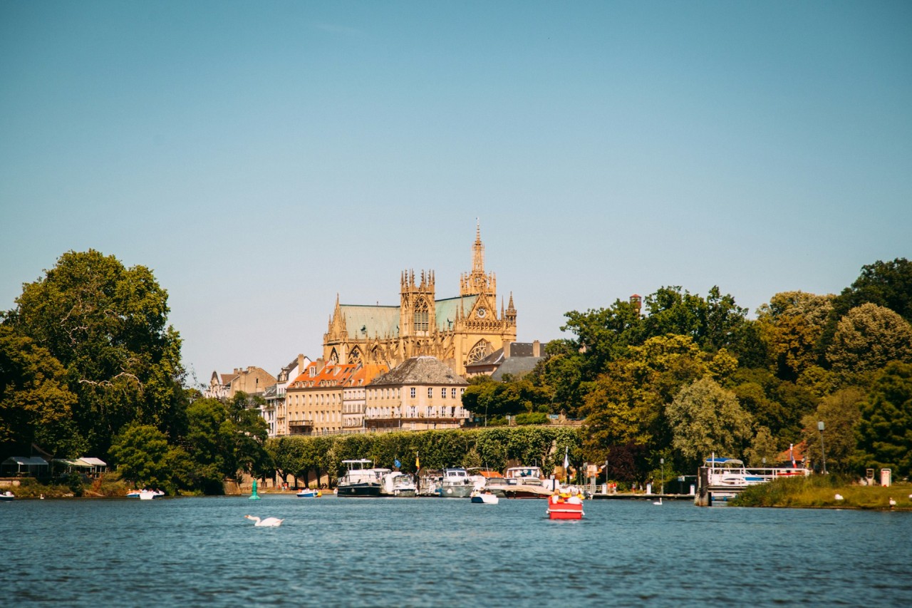 Les berges de la Moselle à Metz